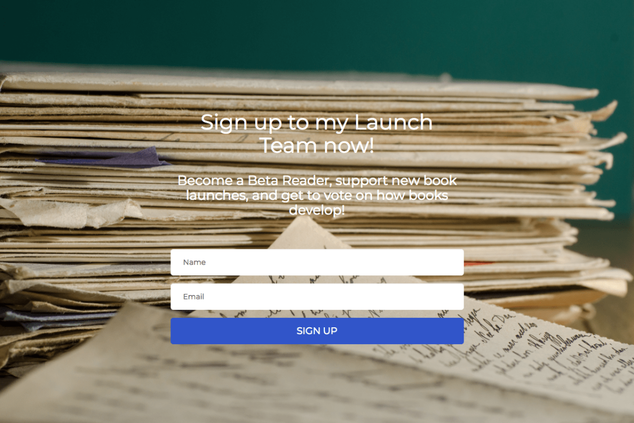 Launch Team example - Made with MailerLite