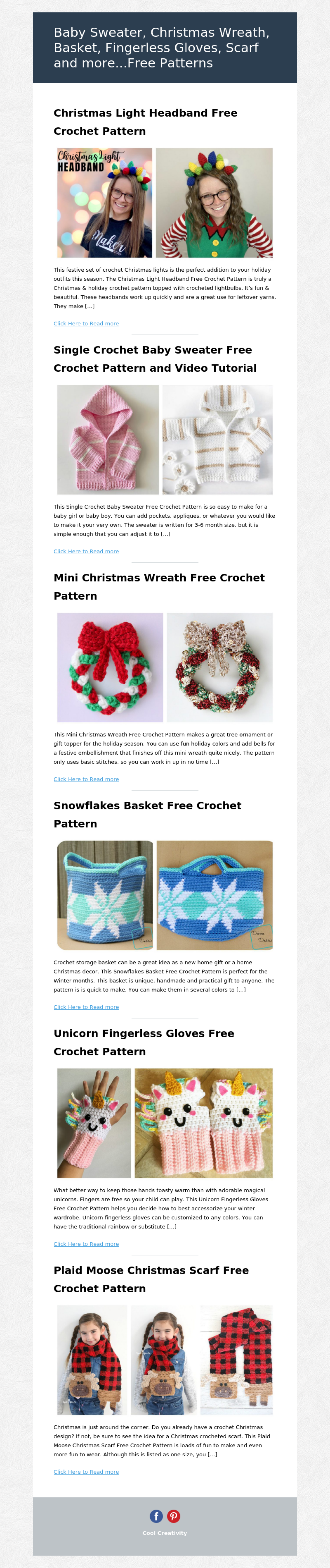 Cool Creativity - Christmas example - Made with MailerLite