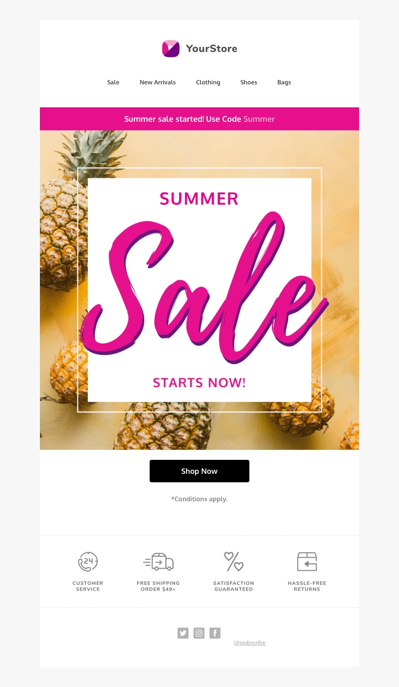 Sale Announcement