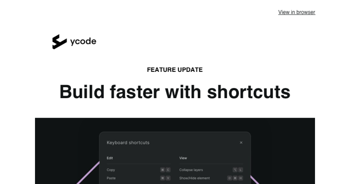 Ycode Newsletter - Made with MailerLite