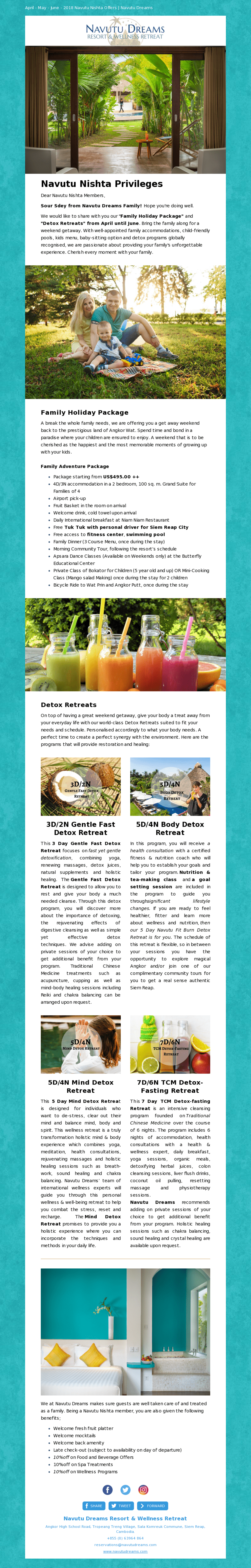 Navutu Dreams Resort & Wellness Retreat example - Made with MailerLite