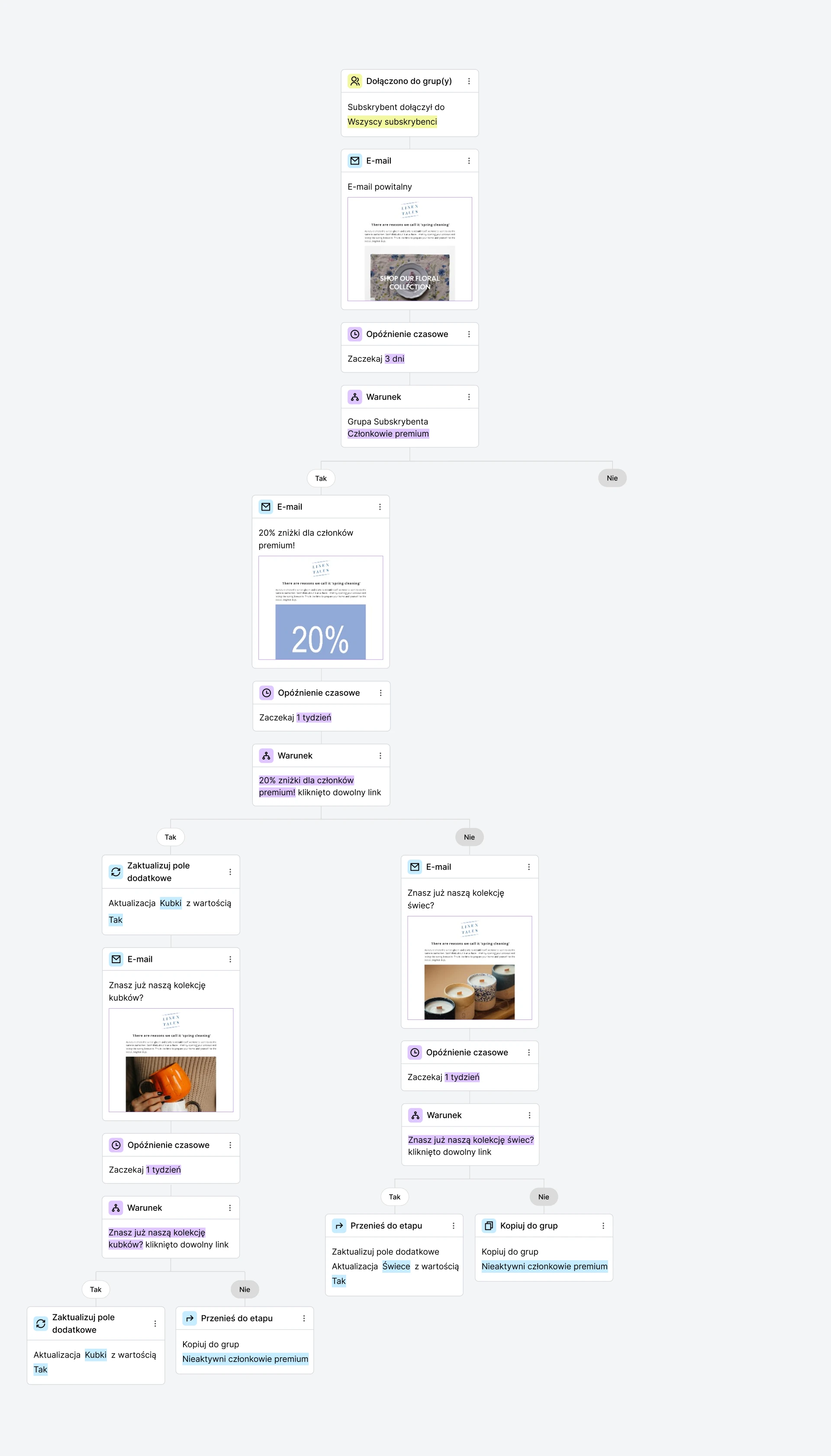 Workflow Członkowie premium