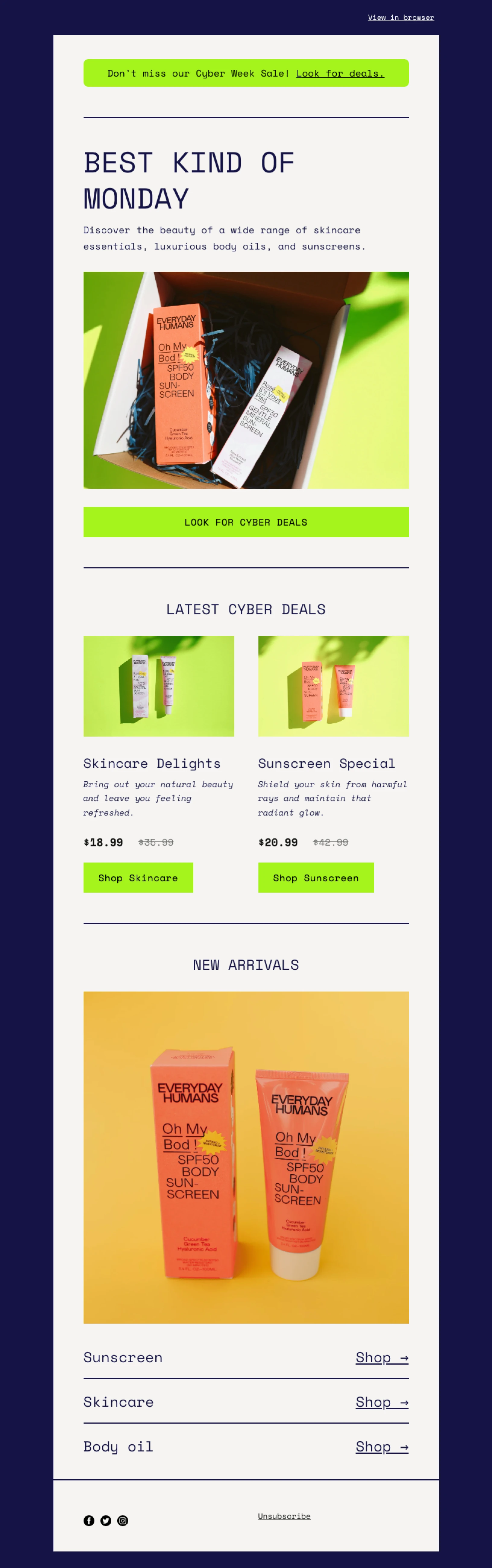 Cyber sale