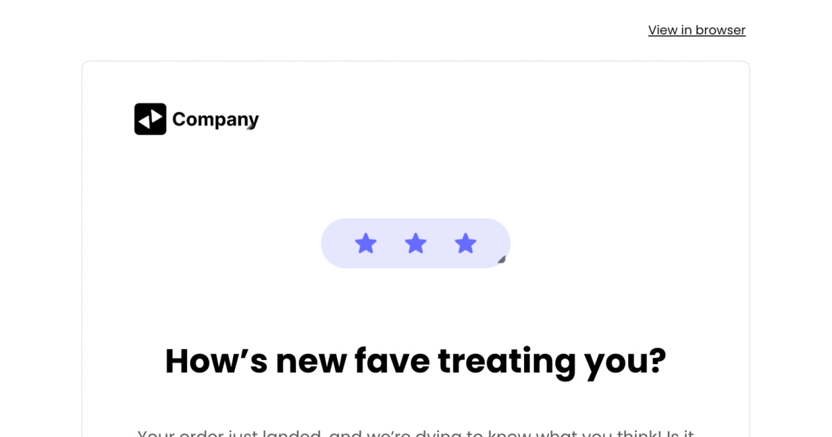 Product feedback Newsletter Template - MailerLite