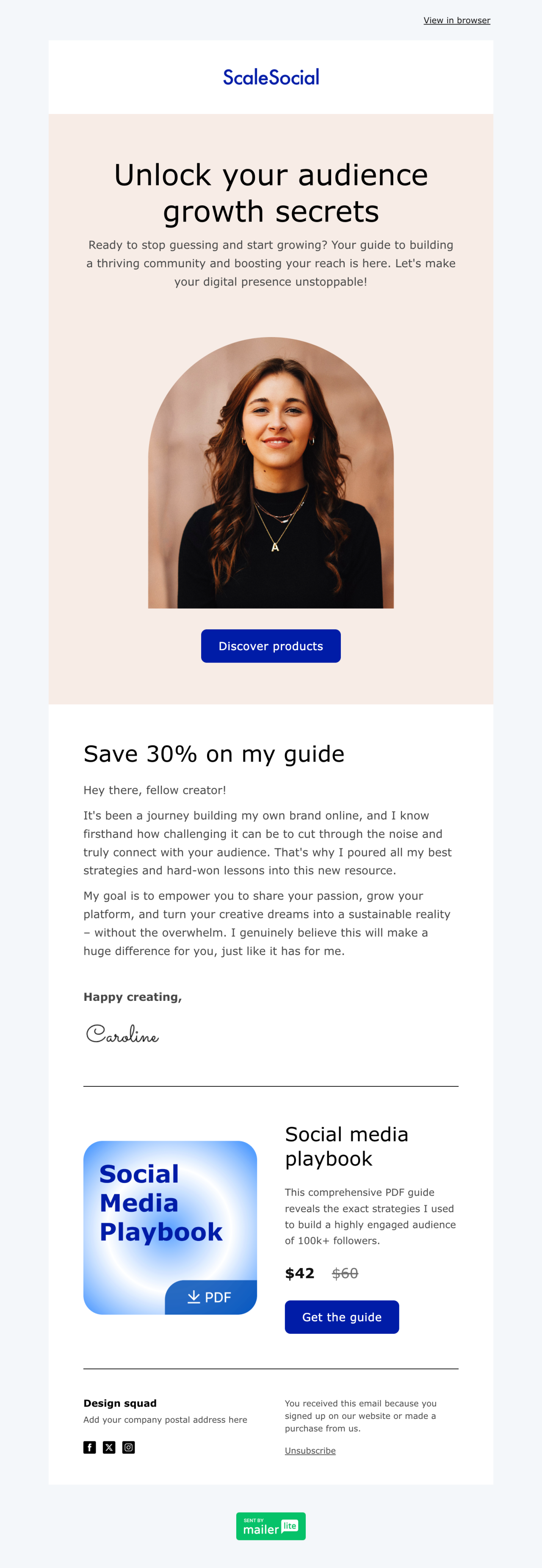 Digital product template - Made by MailerLite