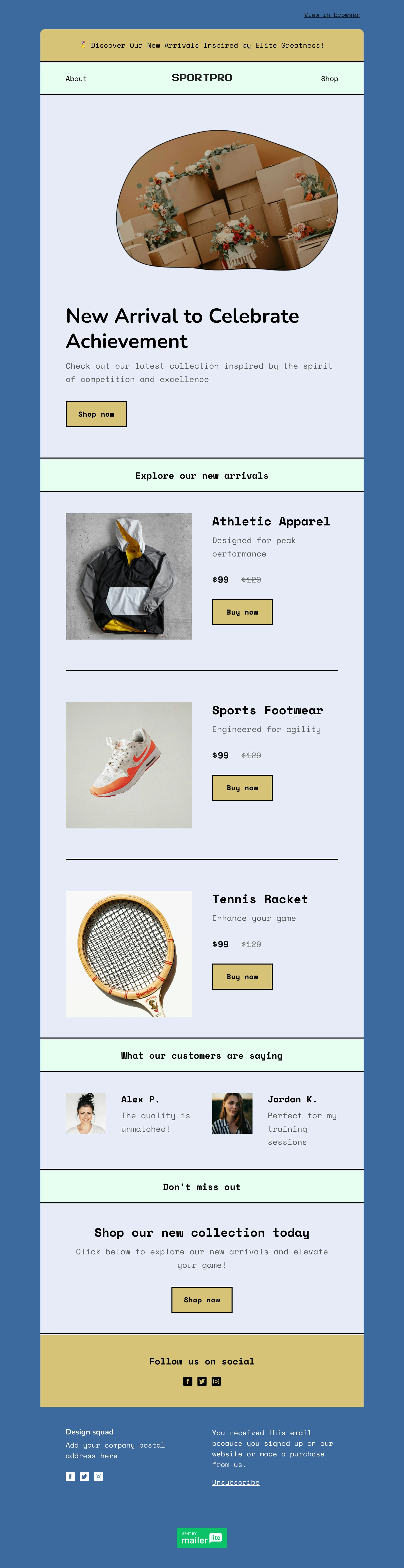 New arrivals