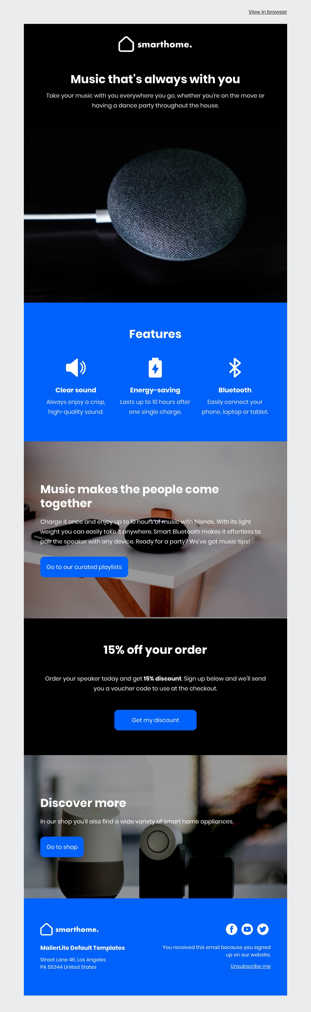 Product promotion template - Made by MailerLite