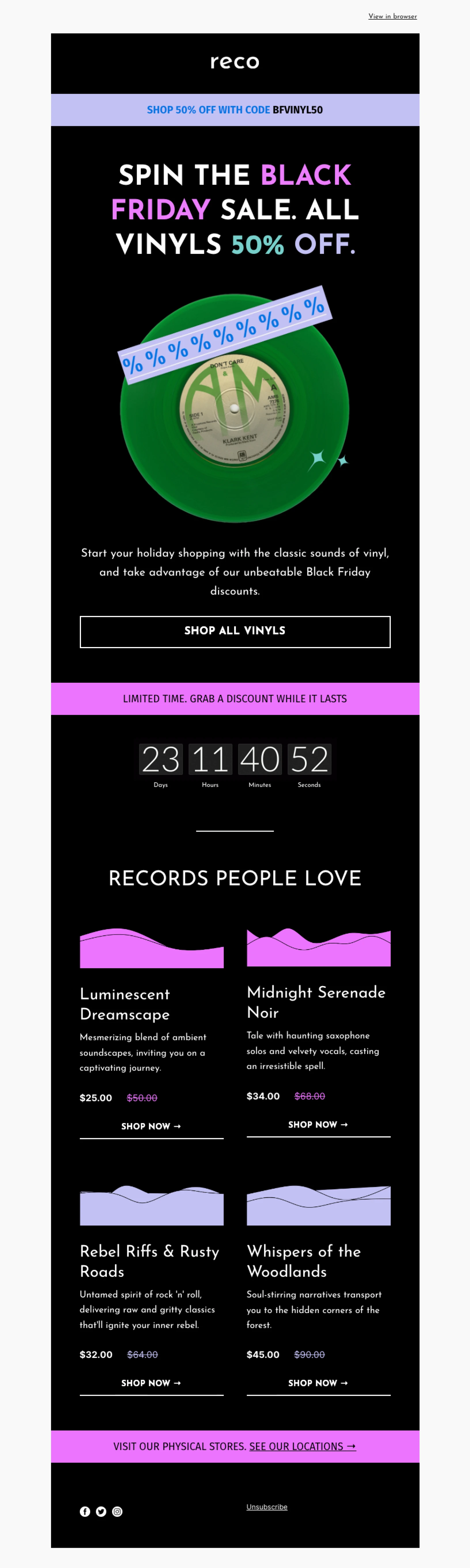 Online store Black Friday sale