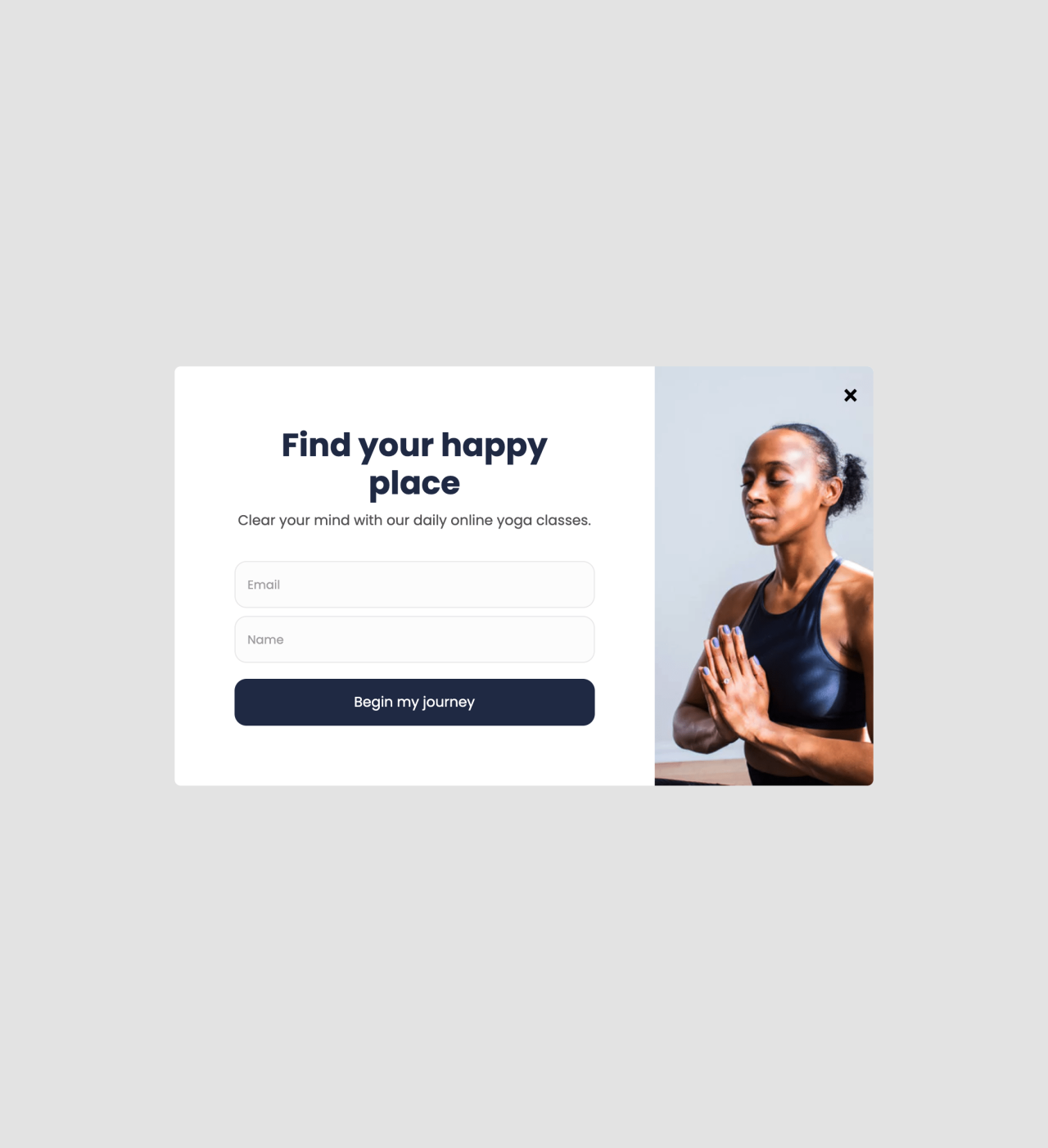 Calming signup template - Made by MailerLite