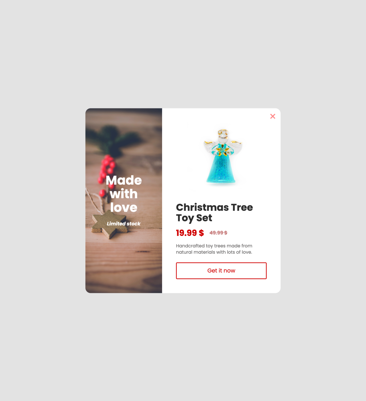 Festive product promotion template - Made by MailerLite