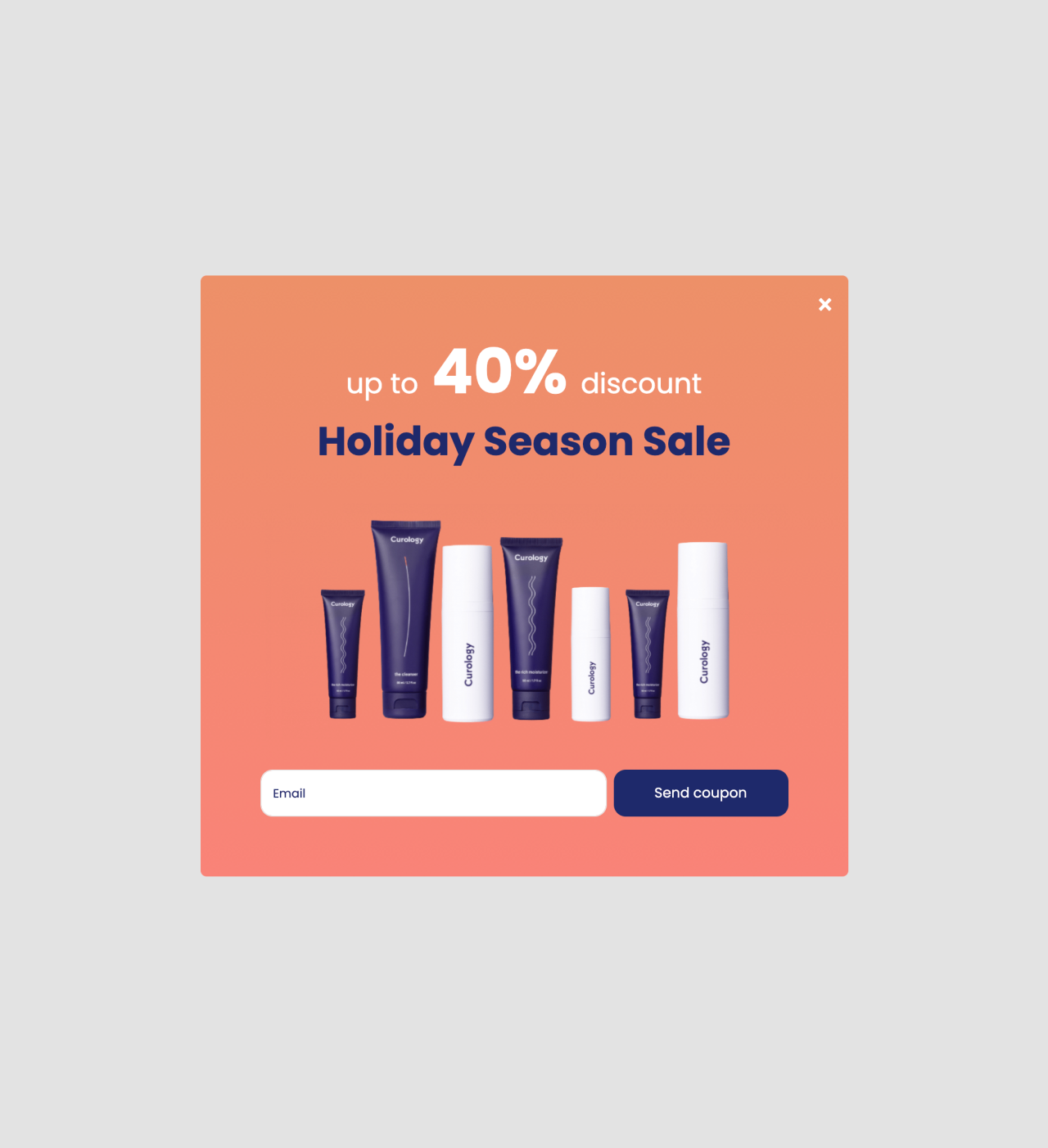 Holiday discounts template - Made by MailerLite