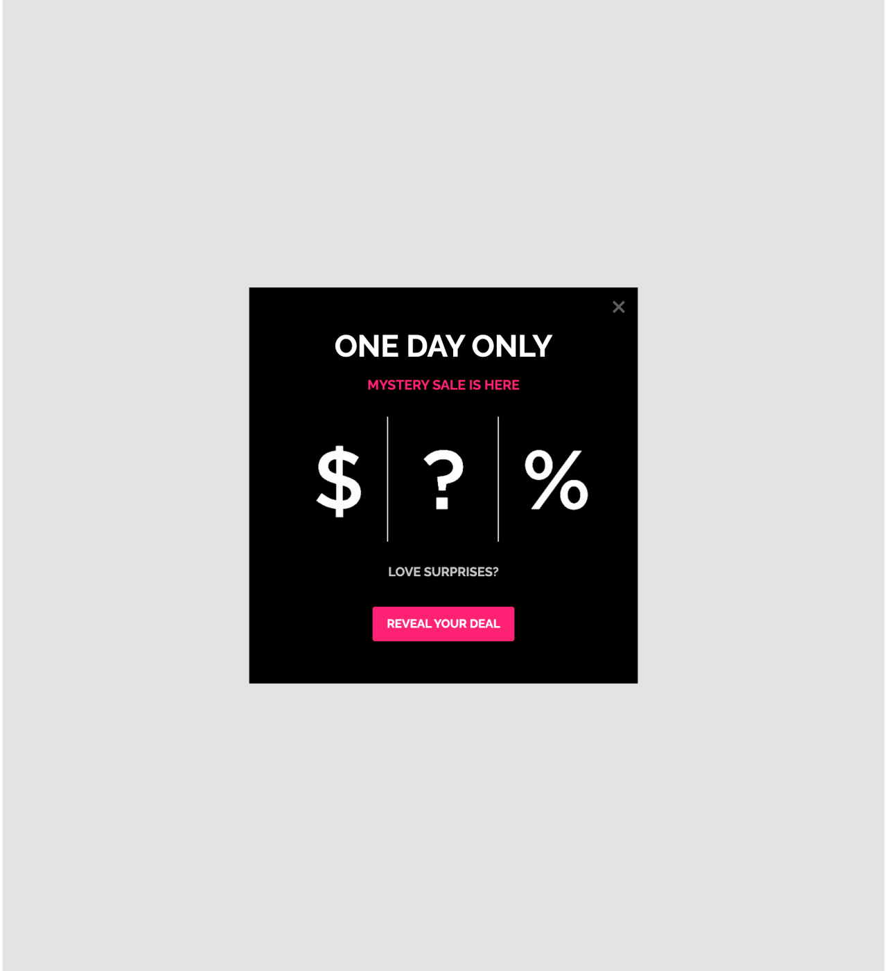 Mystery Sale pop-up template - Made by MailerLite