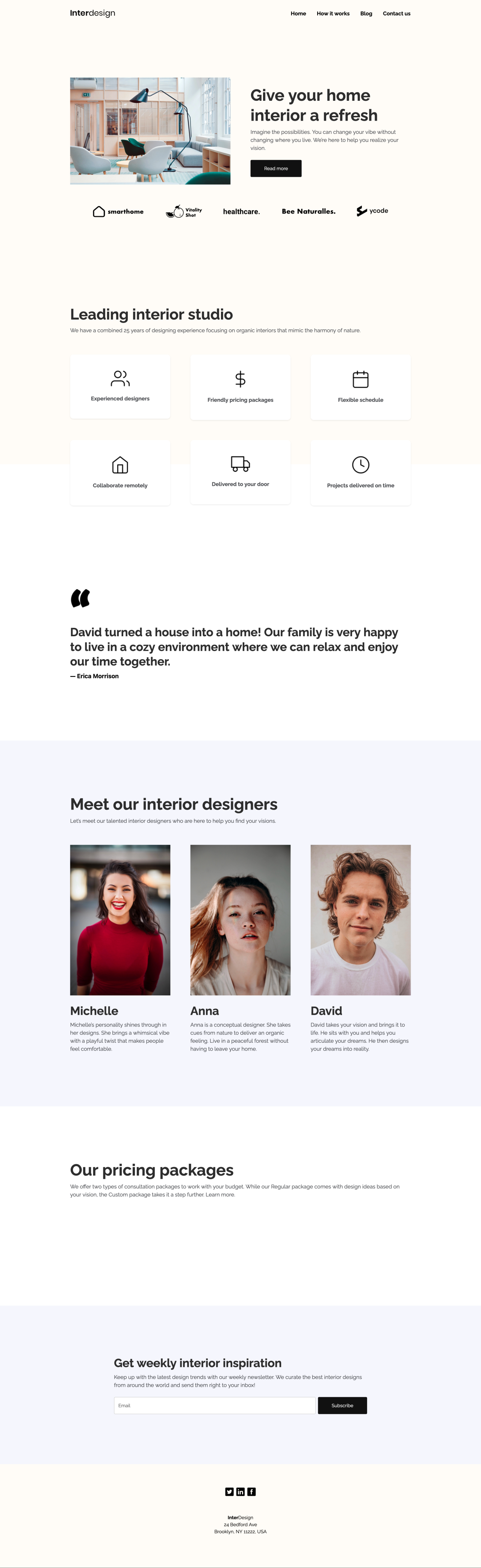 Interior design template - Made by MailerLite