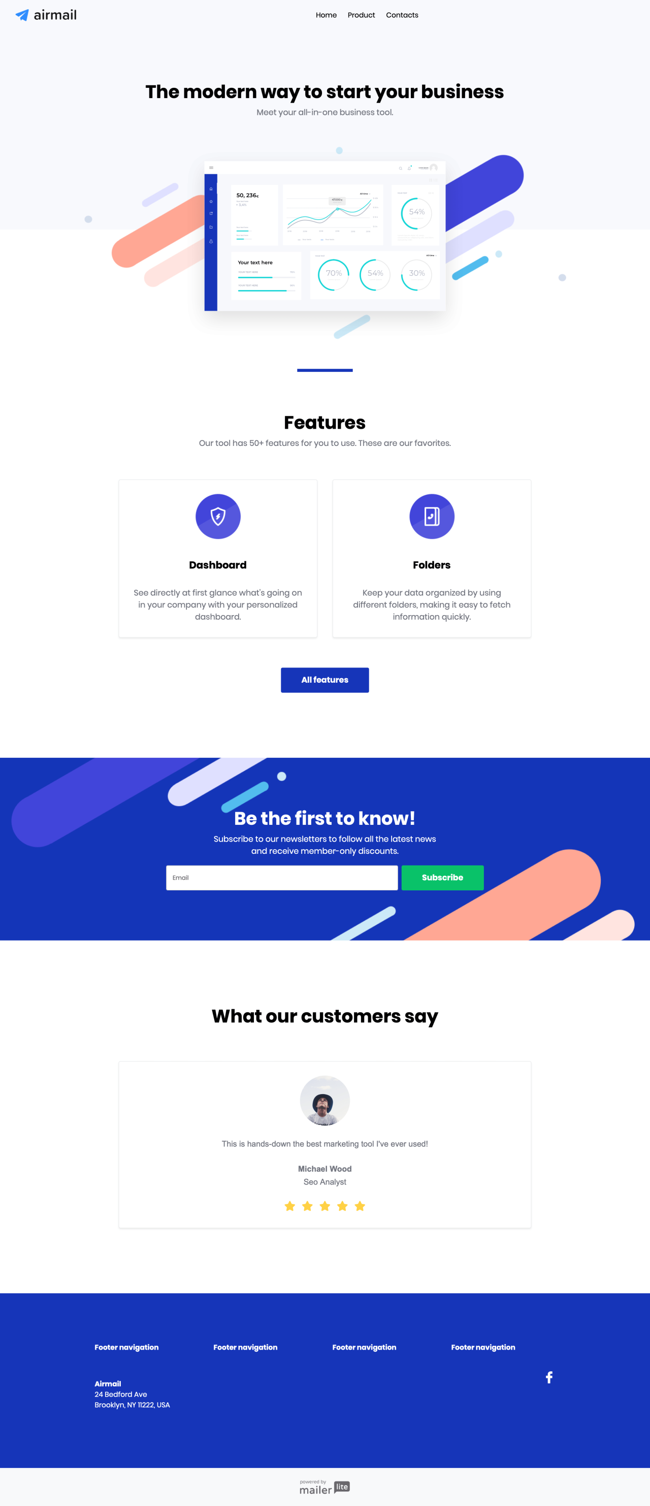 Product template - Made by MailerLite